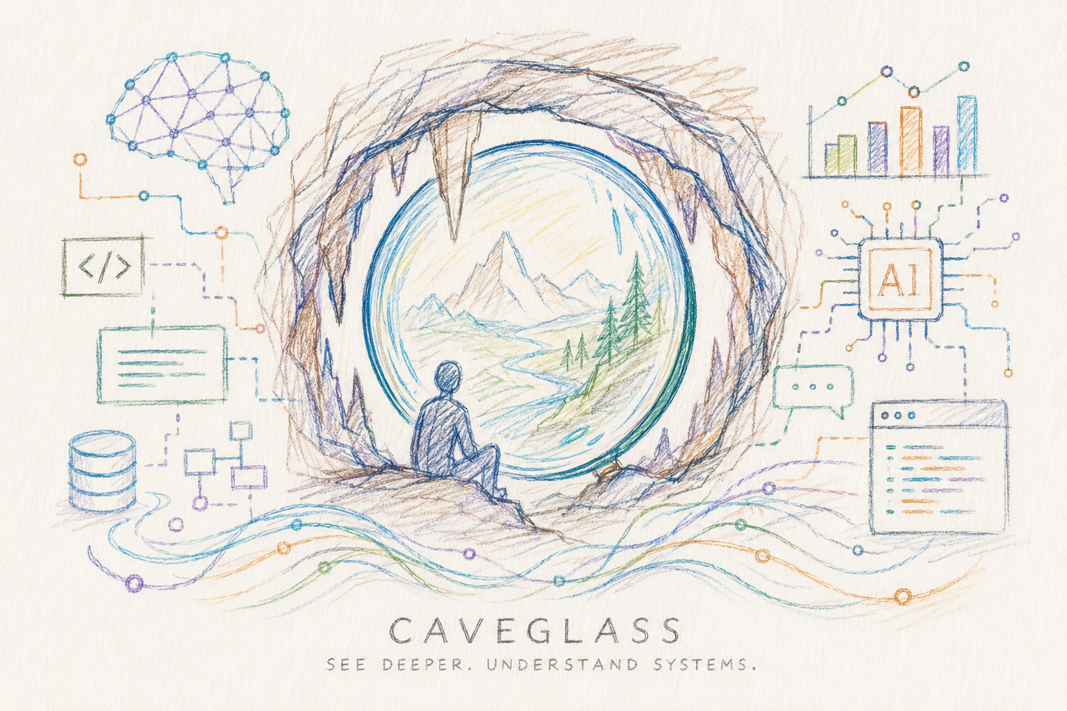 Caveglass — Map your system. Guide your agent. Own your code.